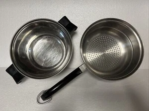 Inserto de caldera doble vintage Saladmaster de acero inoxidable de 8" e inserto de vapor - Imagen 1 de 12