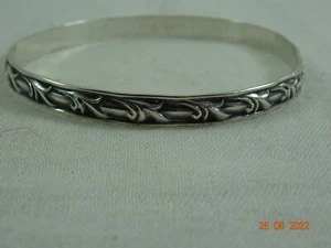 Vintage Danecraft Southwestern Sterling Silver Bangle Bracelet 8" 6mm 11.7 gr - Picture 1 of 10