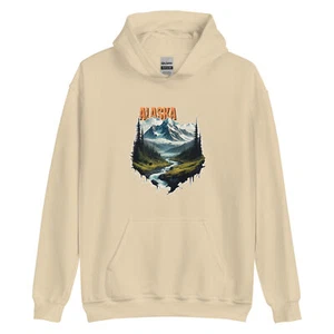 Alaska Unisex Hoodie, Camping Alaska Hoodie, Hiking Alaska hoodie,  - Picture 1 of 4