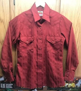 Vintage Miller Western Wear Womens Red Snap Shirt 13/14 - Picture 1 of 9
