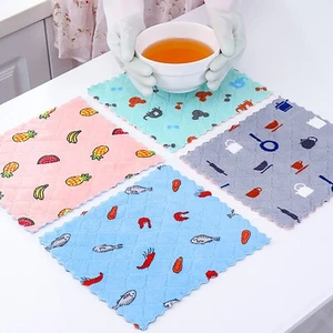 Plush Hand Towel Kitchen Bath Hanging Water Absorbent Soft Fluffy Wipes Cute - Picture 1 of 6