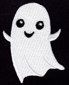 GHOST HALLOWEEN Iron On Patch Scary Ghosts  - Picture 1 of 2