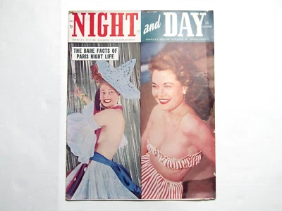 Night and Day Magazine May 1949 Joe Dimaggio Pin-up Exotic Vintage - Image 1 of 4