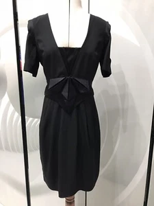 REDUCED Temperley London Black Short Dress Pleats & Front Origami 3D Size 12 - Picture 1 of 10