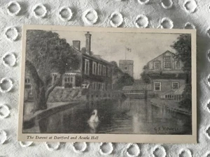 Acacia Hall, The Darent River, Dartford, Kent - Postcard - Artist G Howells - Picture 1 of 2