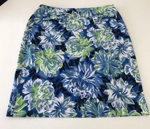 Grace Elements Women's Sz 14 Multi-Color Floral Skirt Two Front Pockets - Picture 1 of 8