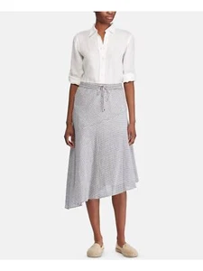 Lauren Ralph Lauren Womens Karundia Gray Midi Peasant, Boho Skirt 16 - Picture 1 of 5