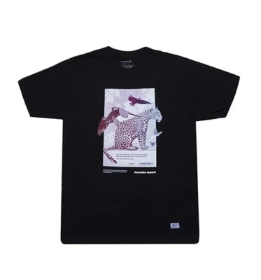 Akomplice ¿ESTÁS SEGURO? Camiseta para hombre TEE negra púrpura blanca serigrafía S/S Foto 1 de 2