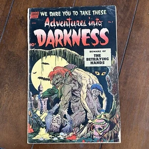 ADVENTURES INTO DARK #7 1952 GOLDEN AGE HORROR PCH - Imagen 1 de 9