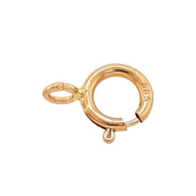 14K Solid Yellow Gold Spring Ring Clasp Open Ring Made in Italy - Image 1 of 4