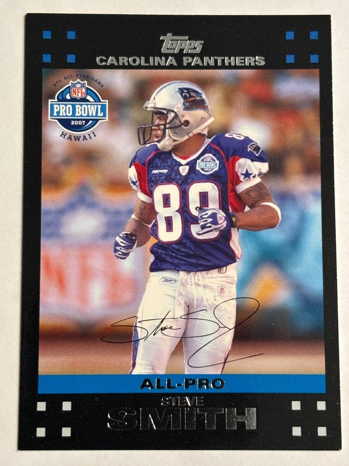 2007 Topps #418 Steve Smith Carolina Panthers All Pro - Image 1 of 2