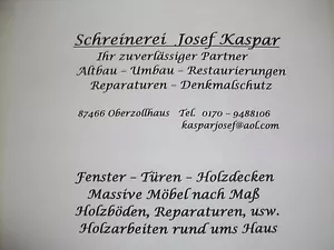 Schreinerarbeiten - Möbel nach Maß - massiv und auch in Zirbe - Bild 1 von 1