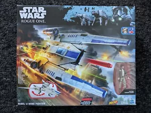 Star Wars Rogue One Rebel U-Wing Fighter Ship Hasbro Nerf Cassian Andor Figure - Picture 1 of 11