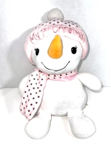 Dan Dee My 1st Christmas Snowman Girl Stars Walgreens Baby Plush Hat Scarf 12" - Picture 1 of 8