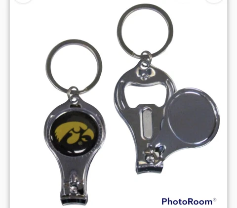 Iowa Hawkeyes 3 In 1 Key Ring, Nail Clippers, Bottle Opener NCAA Cover