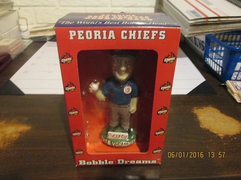 Peoria Chiefs Pete Vonachen Vintage 2002 SGA NIB Baseball Bobblehead Cover