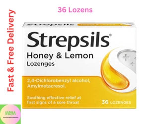 Strepsils Honey & Lemon Lozenges - Pack of 36 - Picture 1 of 2