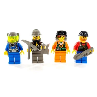 LEGO Rock Raiders HQ (4990) Minifigures Bandit, Docs, Jet, Sparks - Image 1 of 4