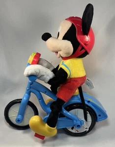 Vtg Mickey Mouse On Tricycle Bike Battery Operated Talking Toy Disney Just Play - Picture 1 of 9