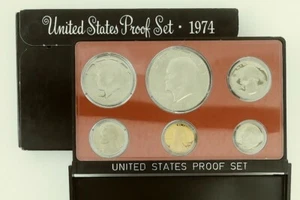 1974 S Mint USA Proof Set - 6 Coin Set San Francisco USA - Bild 1 von 3