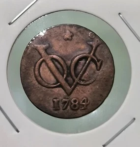 1784 Dutch Netherlands Colonial Voc Duit New York Penny WEST FRISIA Coin_J68 - Picture 1 of 4