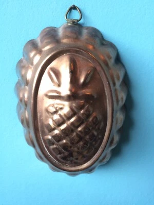 Alte   Puddingform Ananas Kupfer Wandaufhängung  pudding mold copper pineapple - Bild 1 von 4