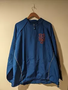 Vintage New York Mets Majestic Cool Base Blue X-Large Windbreaker - Picture 1 of 14