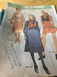 Dress Vest Simplicity Sewing Pattern 9031 Size 13 New Uncut. No Orig Envelope - Picture 1 of 8