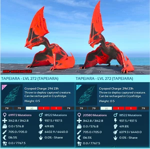 Deadpool Tapejara Mating Pair - LVL 272 - Ark Survival Ascended Crossplay PVE - Picture 1 of 3
