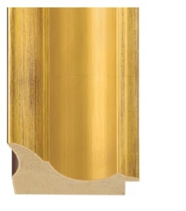 3" WIDE WOOD PICTURE FRAME MOLDING 18 FT BUNDLE CLASSIC SCOOP GILT FINISH  - Picture 1 of 3