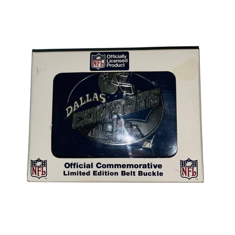 VTG Deadstock 1990 Dallas Cowboys Limited Edition 10000 Belt Buckle NFL Official Cover