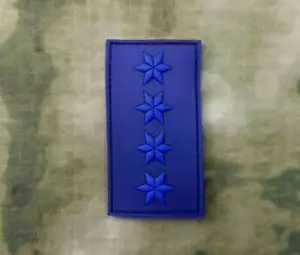 Distintivo rango - capo polizia (PHM) - toppa, toppa in gomma blu polizia / 3D - Foto 1 di 1