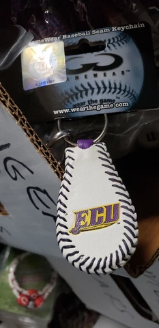 EAST CAROLINA PIRATES BASEBALL KEY CHAIN KEYCHAIN NEW ITH TAG Cover