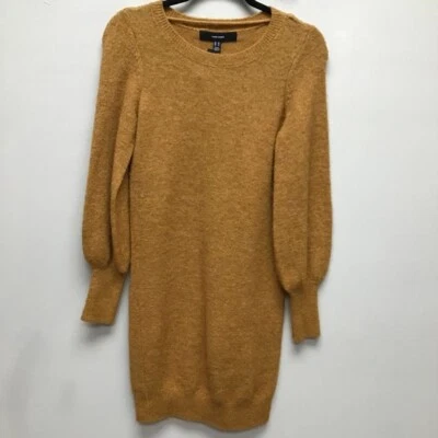 Vero Moda Womens Simone Sweater Dress Brown Crew Neck Long Sleeve Bishop XS New - Image 1 of 4
