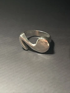 Eighth Note Sterling Silver unisex biker/ musician Ring Wide Band Heavy  - Picture 1 of 10
