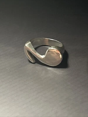 Eighth Note Sterling Silver unisex biker/ musician Ring Wide Band Heavy  - Image 1 of 4
