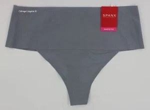 NUEVO CON ETIQUETAS SPANX SP0115 "Undie-Tectable" Panty Control Cintura Alta, Tanga, Gris, XL - Imagen 1 de 5