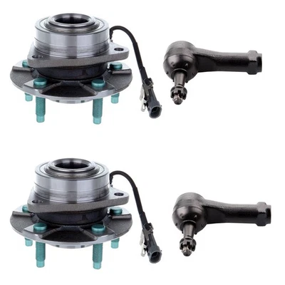 4pcs Tie Rod Wheel Bearing & Hub Suspension Kit For Saturn Vue Chevrolet Equinox Foto 1 de 4