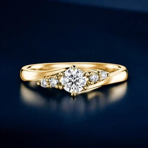 Anillo de compromiso de diamantes 0,62 quilates certificado laboratorio... - Bild 1 von 9