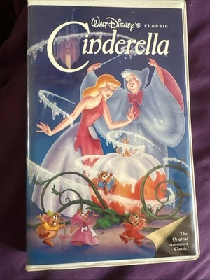 CINDERELLA Black Diamond Walt Disney оригинальный выпуск видеокассеты 1988 коллекционный предмет - Изображение 1 из 4