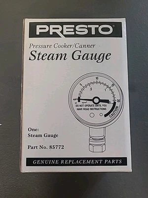 PRESTO Pentola a Pressione Acciaio Inox MANOMETRO VAPORE Deluxe Canners Canning 85772 - Immagine 1 di 4