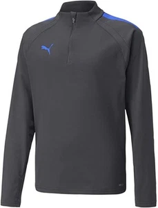 Puma Unisex Children Teamliga Training Sweat Jr ZIP Sweater Size 128 Black Blue - Picture 1 of 3