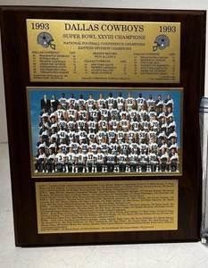 Dallas Cowboys Wall Plaque 1993 Super Bowl XXVIII Champions. Loose - Out of Box - Picture 1 of 8