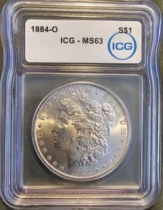 1884-O Morgan Silver Dollar MS63 ICG - Picture 1 of 2