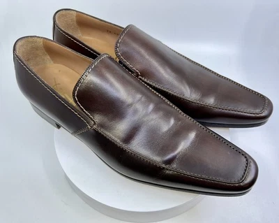 YSL Yves Saint Laurent Italy Brown Leather Flats Sz:45(EUR)/12(US) - Image 1 of 4