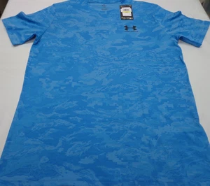 Camiseta Under Armour Hombre Azul Camuflada Talla Mediana Suelta NUEVA - Imagen 1 de 7