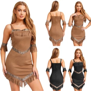 Mujeres Juegos con disfraces Ropa de vacaciones Conjunto Vestido de bosque Nativo Ropa de club nocturno Falda de Halloween - Imagen 1 de 39