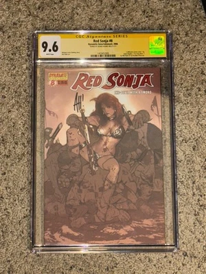 Red Sonja #8 Adam Hughes Variant CGC SS 9.6 Signed by Hughes - Image 1 of 2