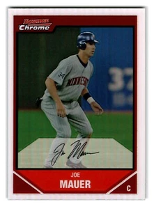 Joe Mauer 2007 Bowman Chrome Refractor Parallel SP #150 - MIN Twins - Picture 1 of 2