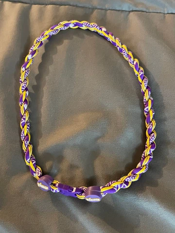 Minnesota VIKINGS Double Rope Team Titanium NECKLACE Purple 22" FAST! FREE SHIP! Cover